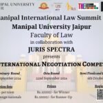 2nd International Negotiation Competition | Manipal University Jaipur | Juris Spectra | Apply Now !